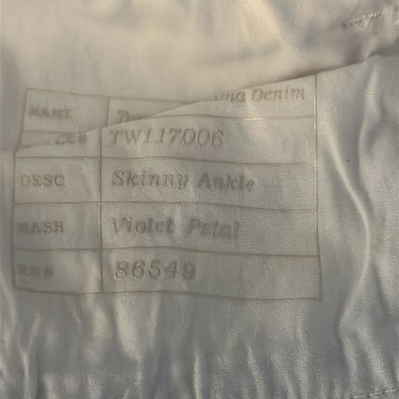 NWOT Women’s Tommy Bahama Cataline Caning SKINNY Ankle Blue Denim Jeans Sz 10 - Picture 9 of 10